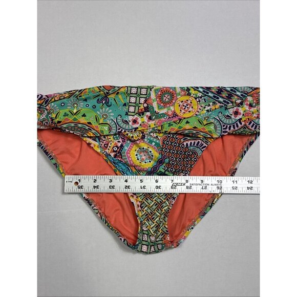 BLEU/Rod BEATTIE Women's 12 Hipster Swim Bottom Blue Orange Multi Print NWT - Picture 4 of 14